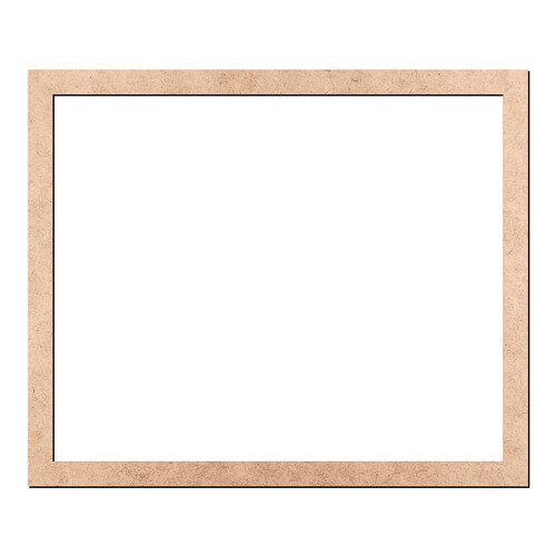 Recorte Moldura Ret 50 x 60 cm Borda 3 cm / MDF 3mm