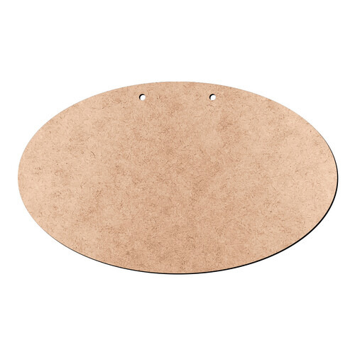 Recorte Placa Oval Dois Furos / MDF 3mm