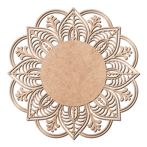 Recorte Mandala Centro Liso / MDF 3mm