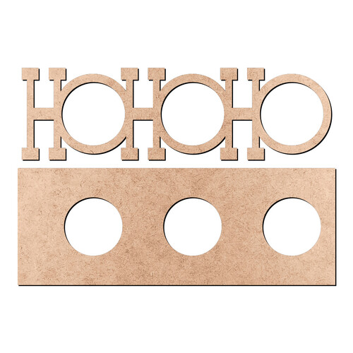 Recorte HoHoHo Com Base / MDF 3mm